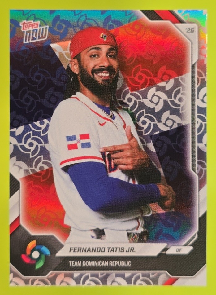 2026 Topps Now WBC Dominican Republic Team Set Fernando Tatis Jr. #DR08 Logo