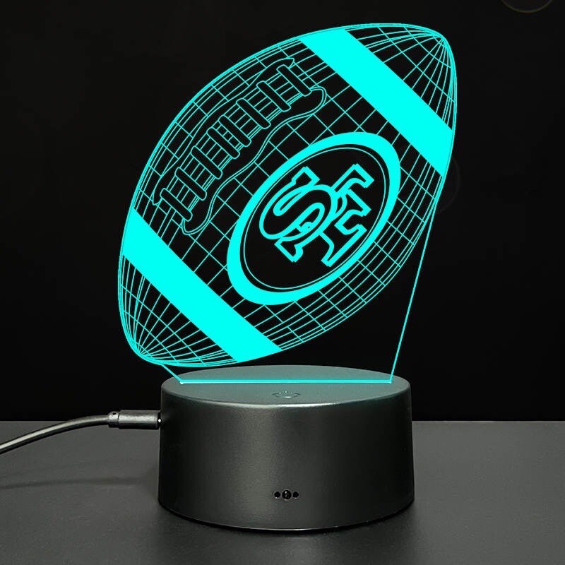 San Francisco 49ers NFL Touch Lamp 7 Colors LED Night Light Team Fan Man Cave