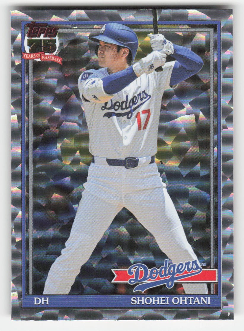 2026 Topps 75 Series 2 Shohei Ohtani Dodgers 1991 Crackle Foil Insert #91B2-1 SP