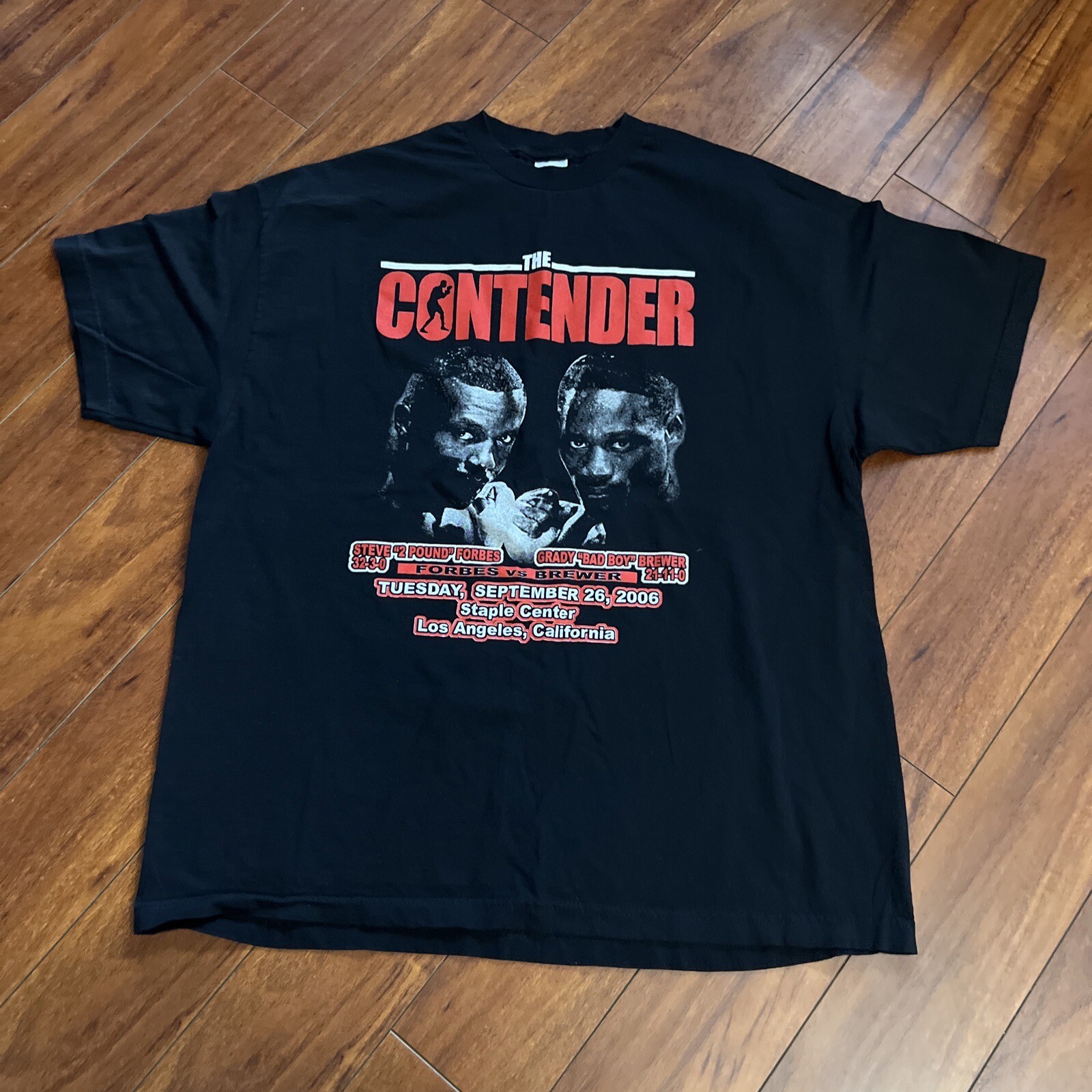 The Contender 2006 2 Pound Forbes vs Bad Boy Brewer Boxing Shirt Adult 2XL RARE
