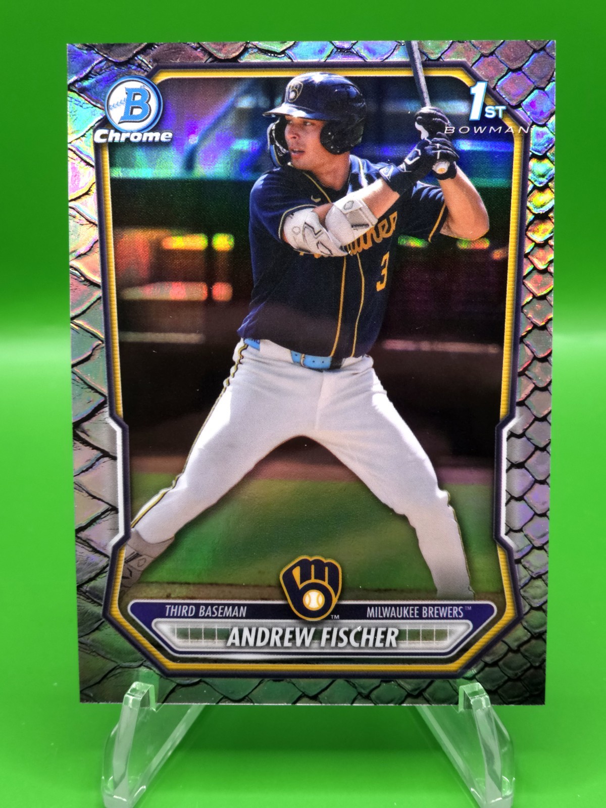 2026 Bowman – Chrome Prospects Andrew Fischer #BCP-149 Reptilian Refractor (RC)
