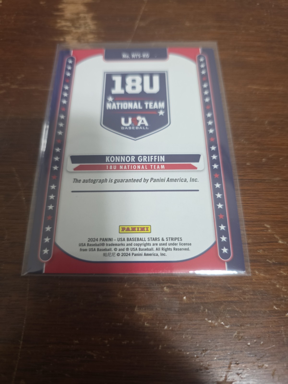 2024 Panini Stars and Stripes 18U National Team Signatures Konnor Griffin Auto