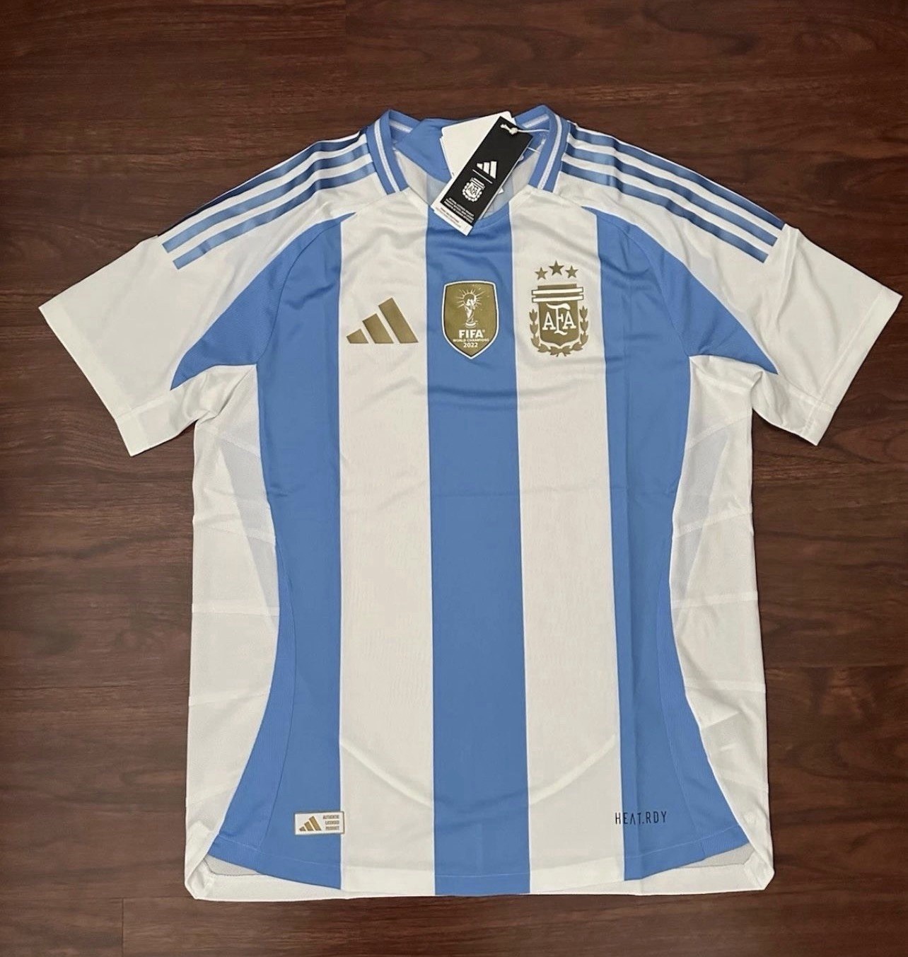 Adidas Authentic Argentina Home White Blue Men’s Size Large Soccer Jersey IP8388