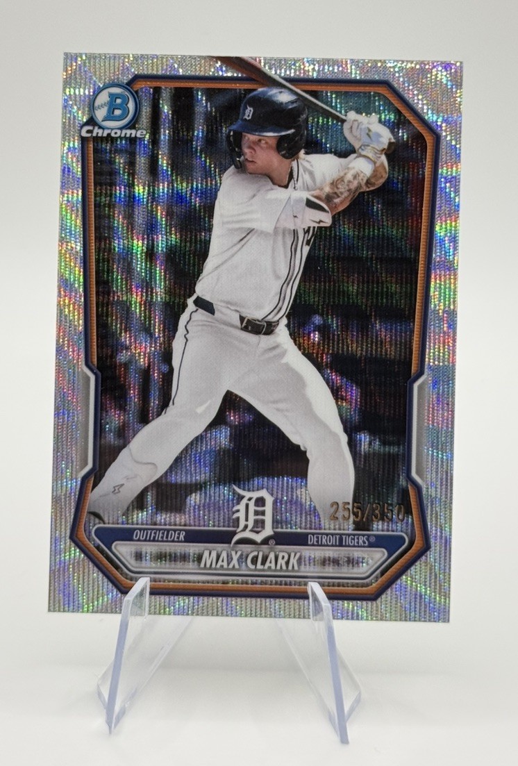 2026 Bowman – Max Clark Chrome Prospect Wave Refractor /350 #BCP-2 Tigers