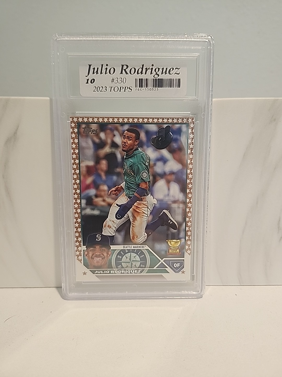 💎 💎 2023 Topps – Julio Rodriguez #330 GOLD STAR GRADED FGC10 💎