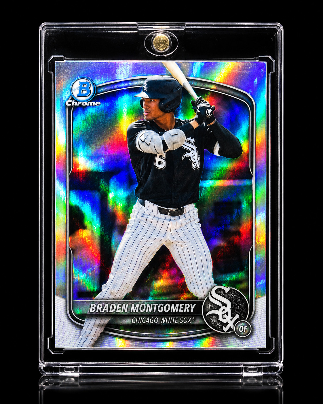 BRADEN MONTGOMERY ROOKIE REFRACTOR SILVER HOLO Chrome Rare White Sox GOAT
