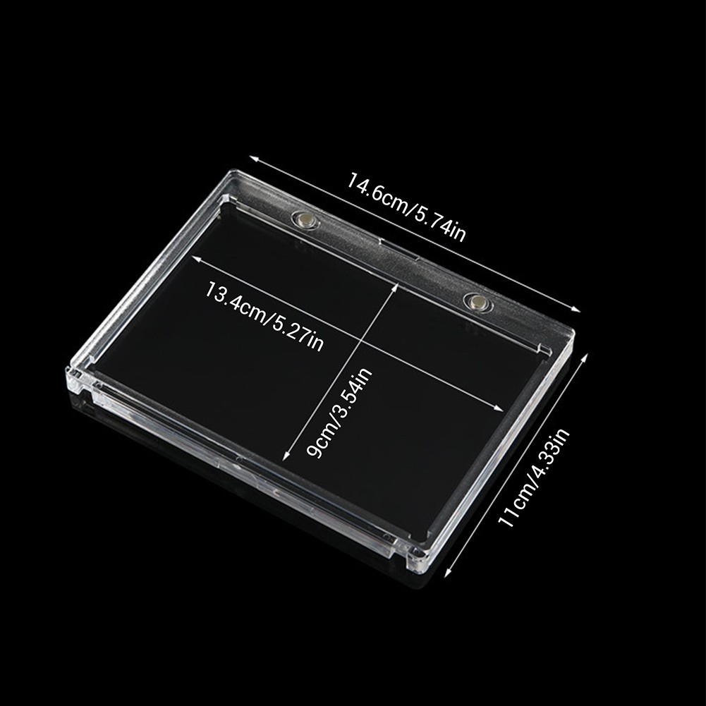 Magnetic Trading Sports Card Holders 175PT Vertical Double Booklet UV Protection