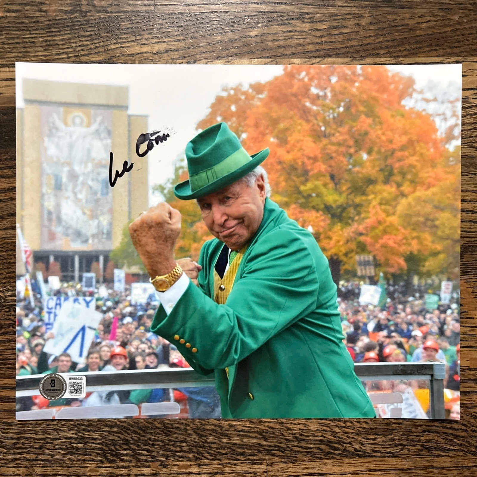 LEE CORSO SIGNED AUTOGRAPH 8X10 PHOTO ESPN COLLEGE GAME DAY BECKETT BAS COA