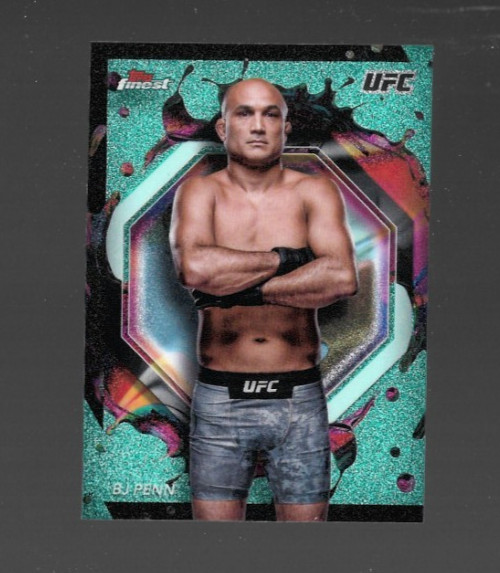 2024 Topps UFC- #203 BJ Penn Aqua Glitter Refractor