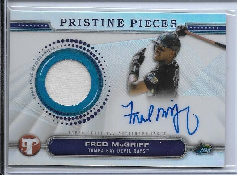 2024 TOPPS PRISTINE FRED MCGRIFF JERSEY AUTO #PPAR-FM TAMPA BAY DEVIL RAYS