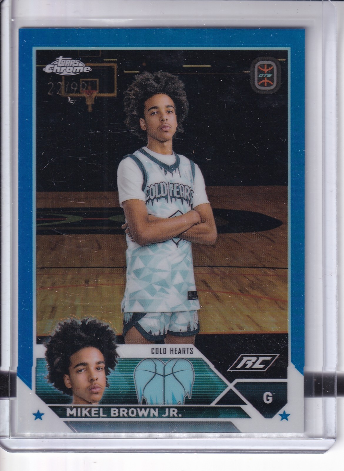 2023-24 Topps Chrome OTE – Blue #12 Mikel Brown Jr. Rookie /99 Brooklyn Nets