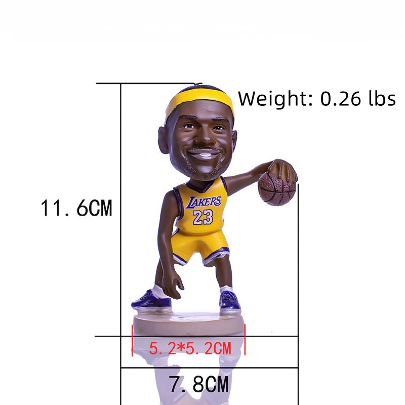 LeBron James #23 Bobblehead Figure – Lakers Shake Head Action Figurine Gift