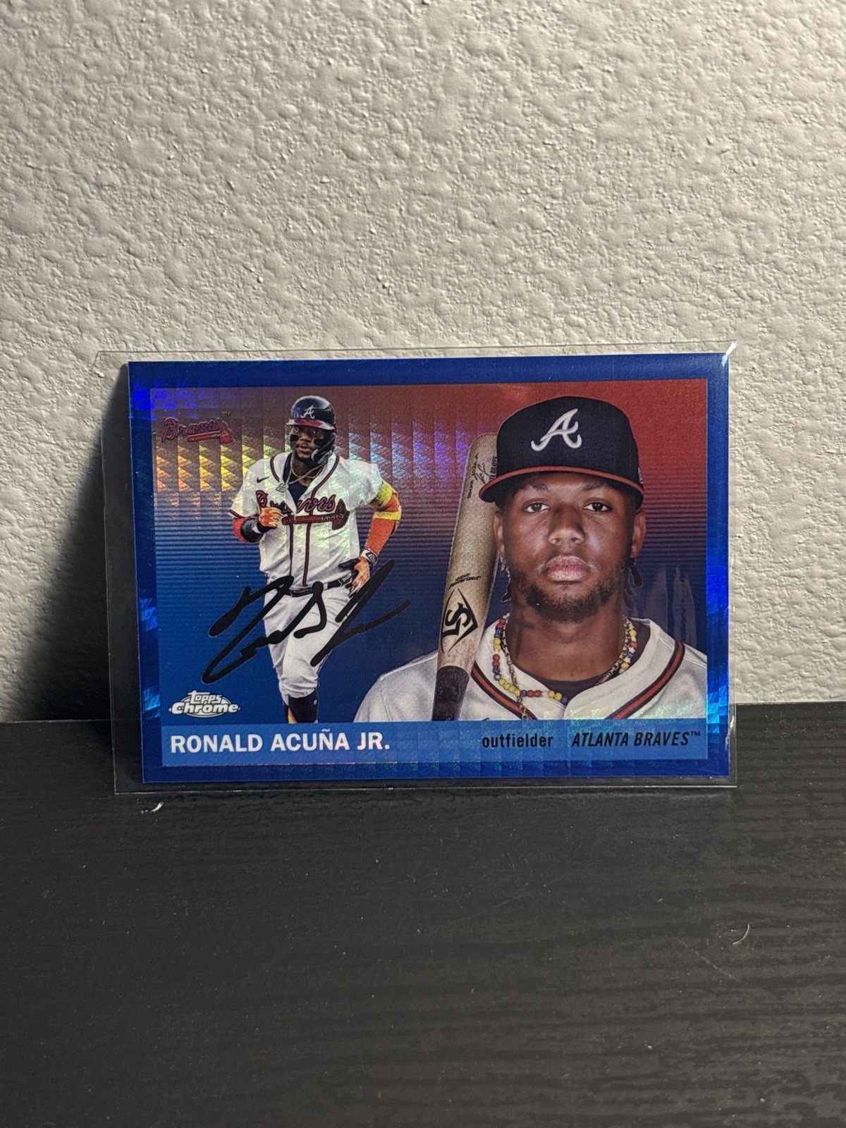 2025 Topps Chrome Platinum Blue Prism Refractor #5 Ronald Acuna Jr ATL Braves