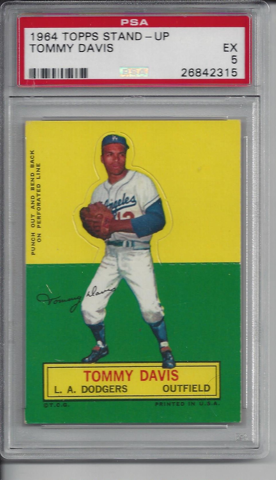 1964 Topps Stand-Up Tommy Davis – PSA 5