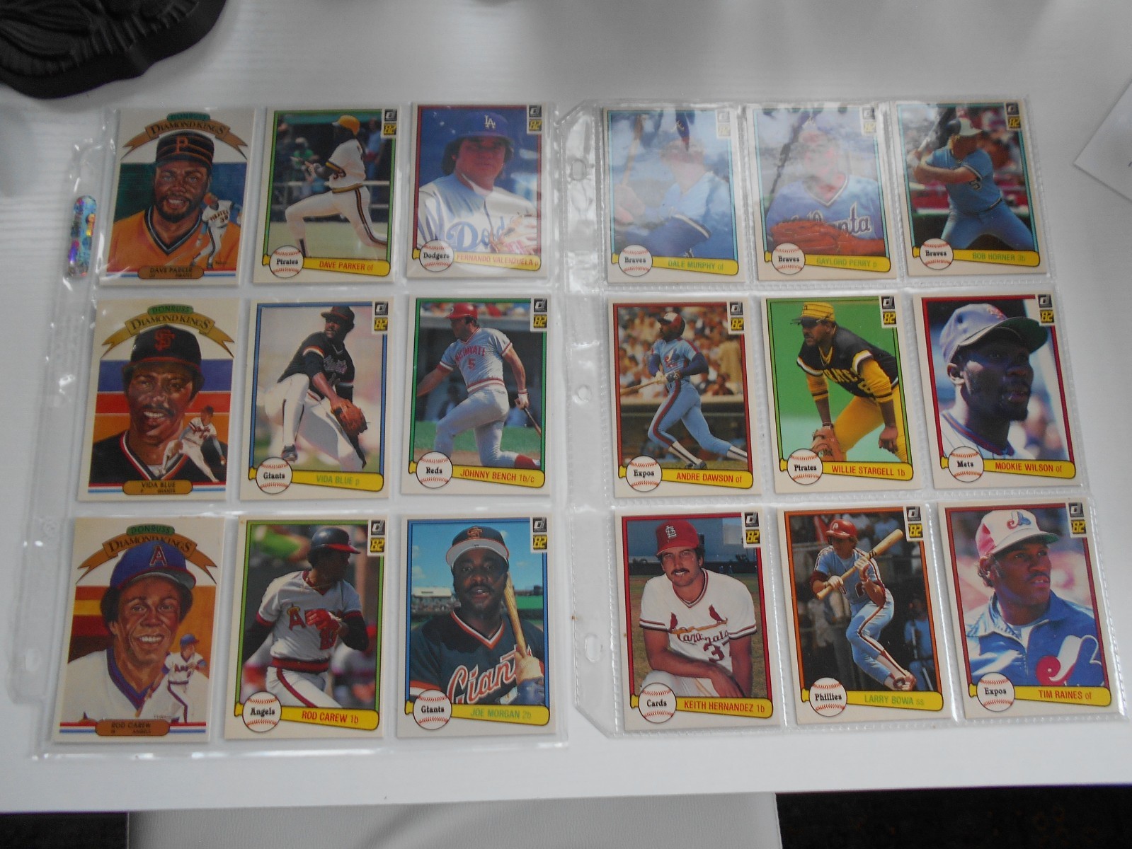 1982 Donruss – Lot of 18 cards – Johnny Bench, Parker, Blue, Morgan, Murphy