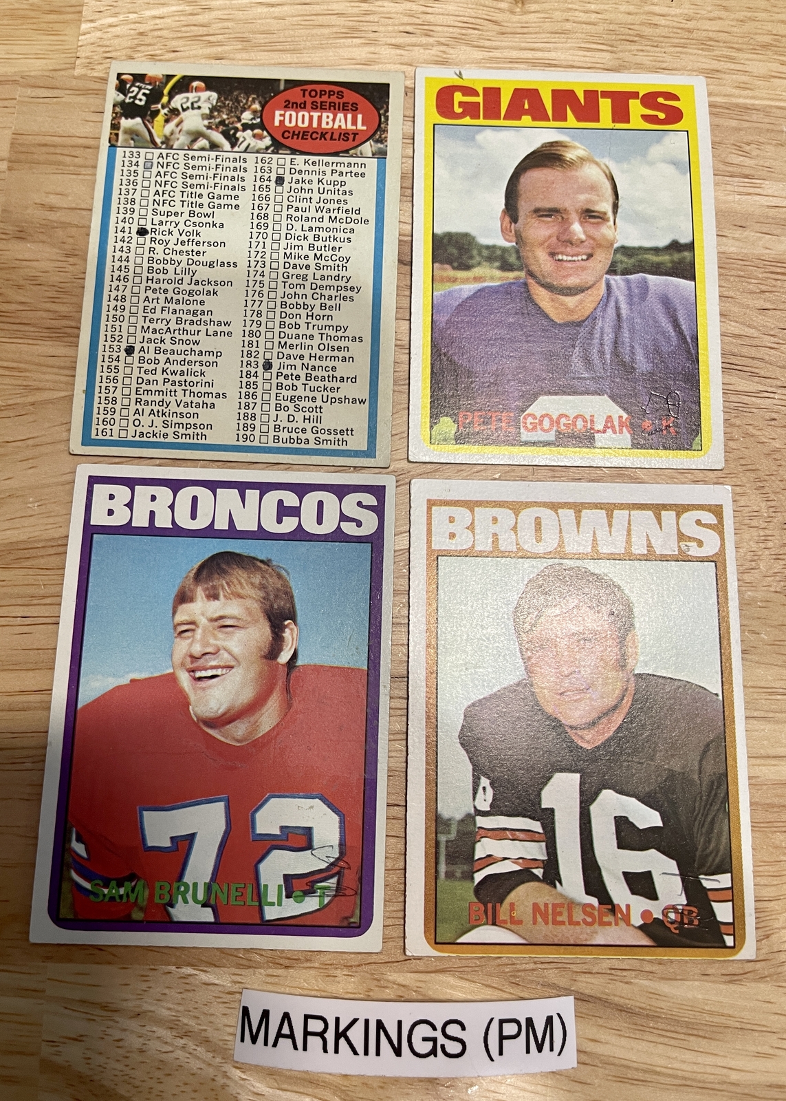 1972 Topps Football Cards 101-200 (P-NM) – You Pick – Complete Your Set