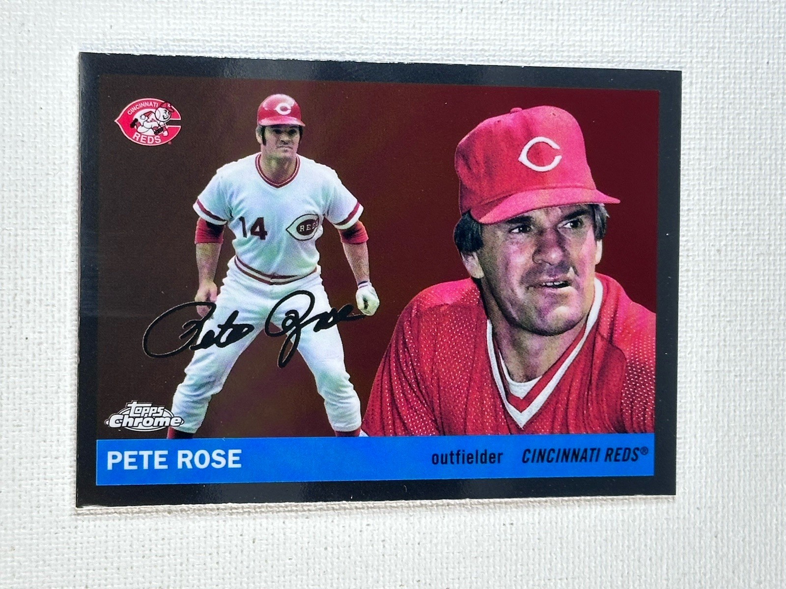 2025 Topps Chrome Platinum ~ Pete Rose ~ 467 ~ Reds