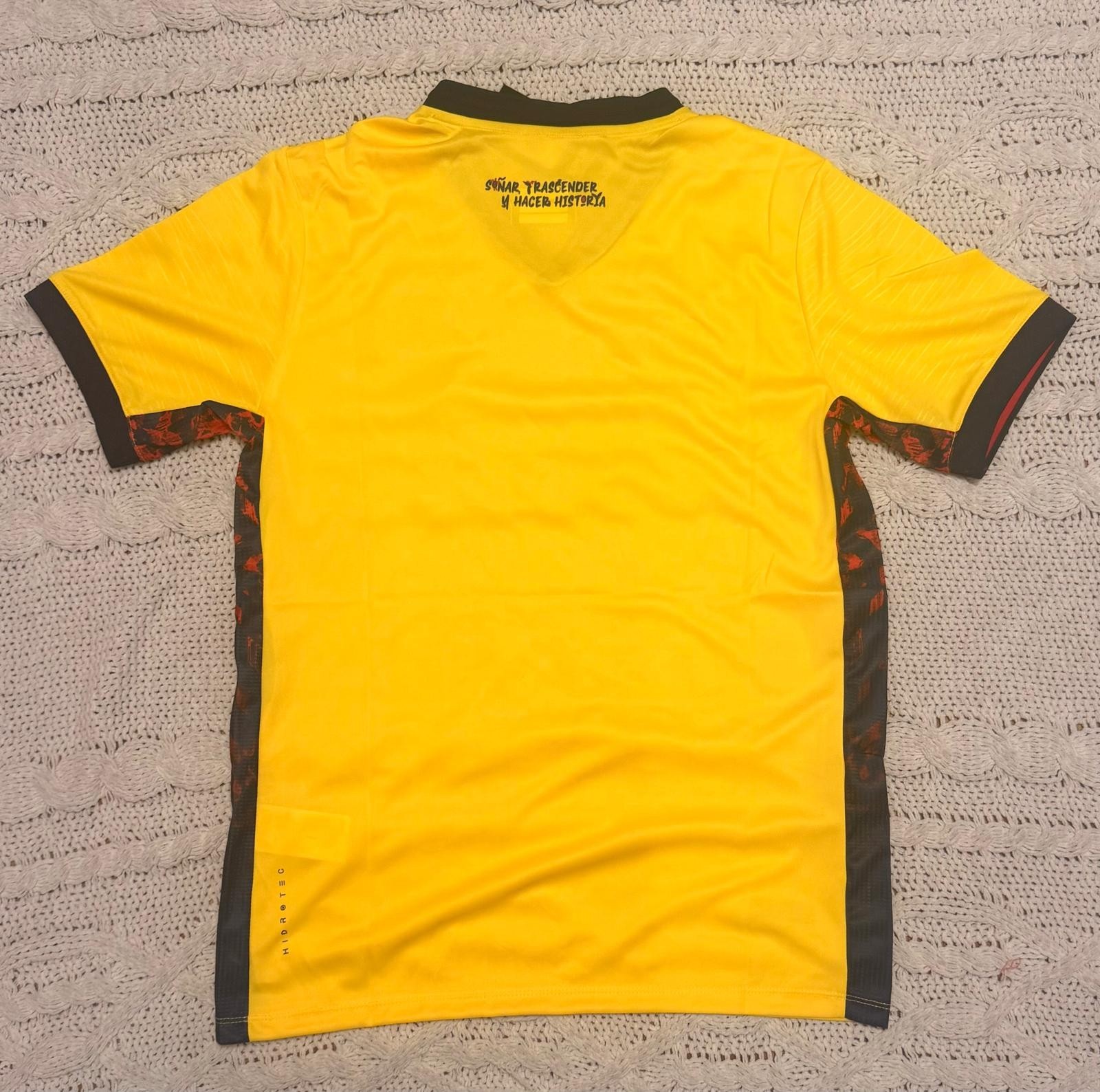 yellow/blue Men’s Ecuador 2026 jersey player version + Ecuador keychain