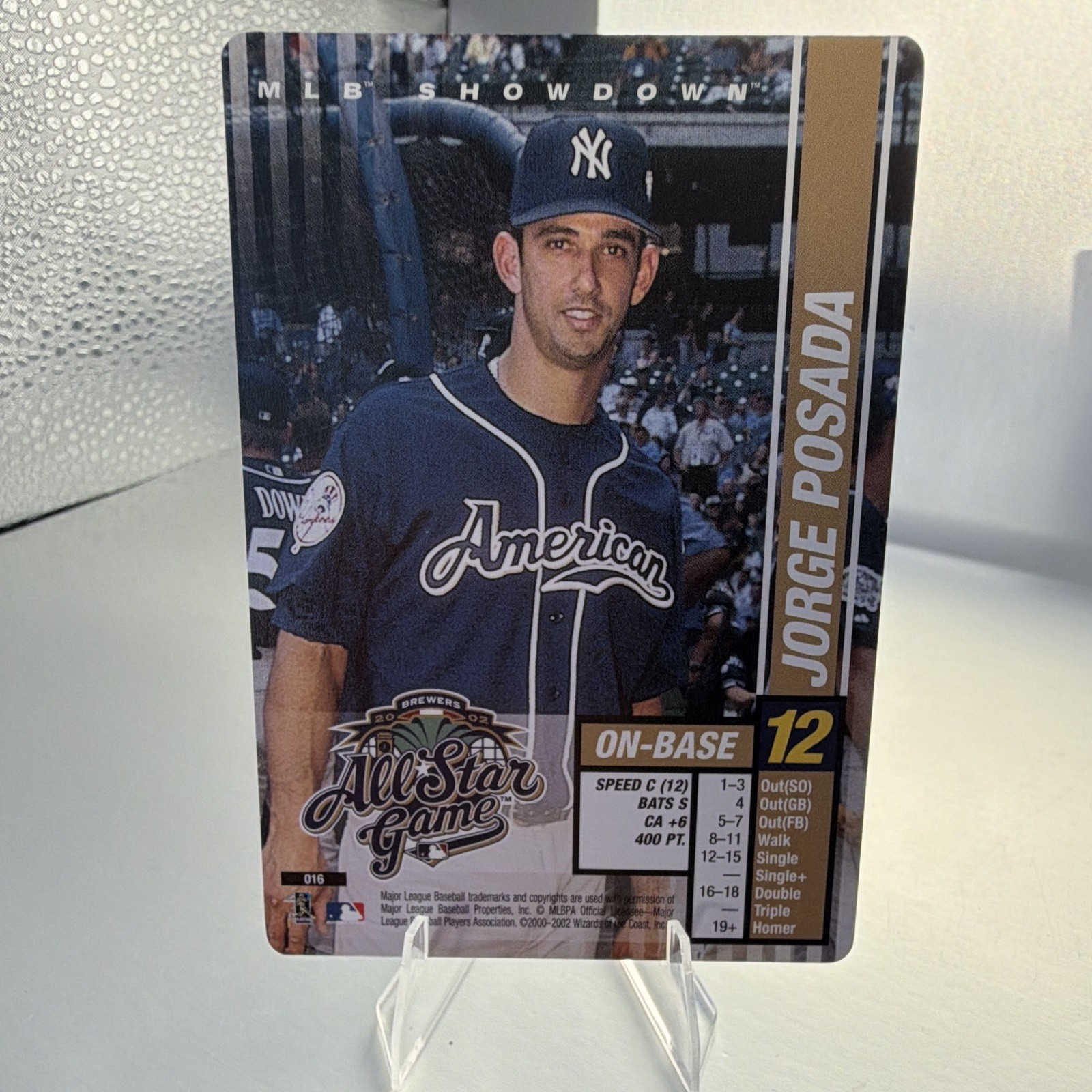 Wizards of the Coast 2002 MLB Showdown All-Star Game Jorge Posada #016 Yankees