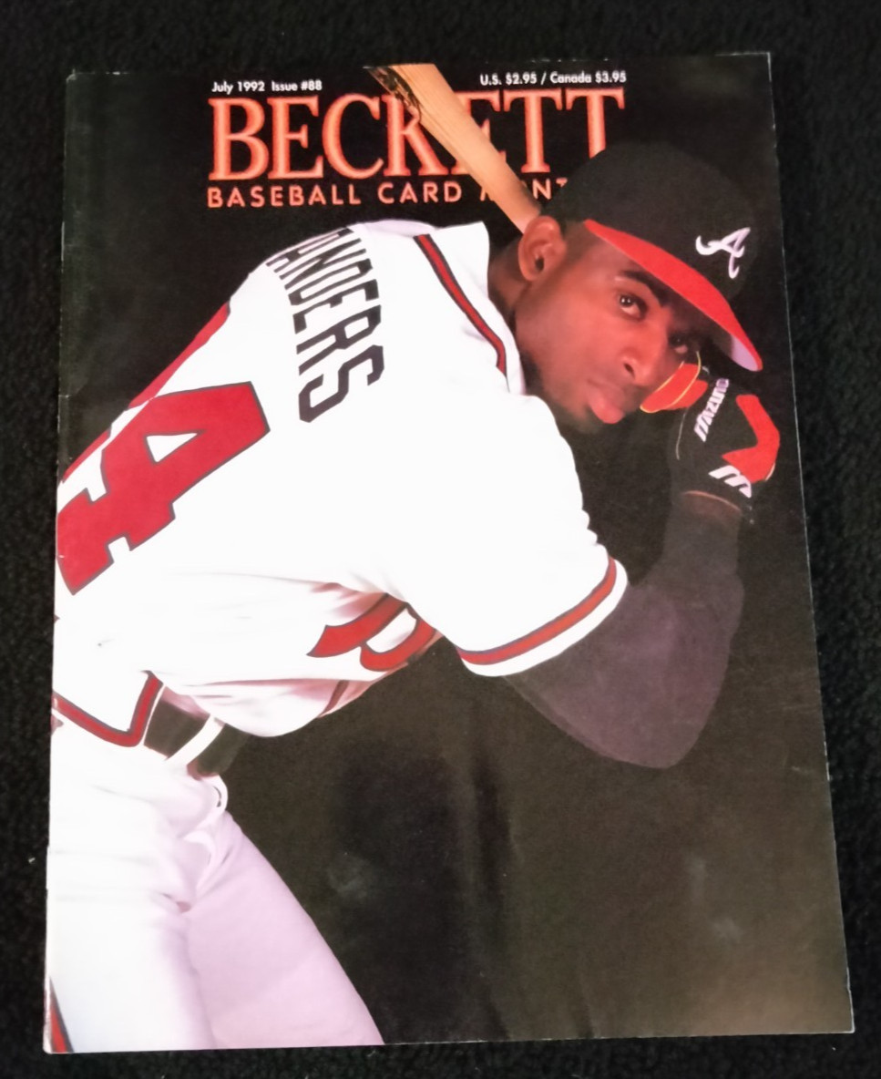 DEION SANDERS BECKETT MAGAZINE JULY 1992 BASEBALL CARD PRICE GUIDE MAGAZINE #88