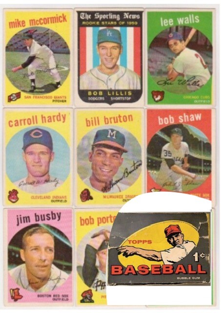 1959 Topps Cards 1-275 Complete your Set VG/EX-NM