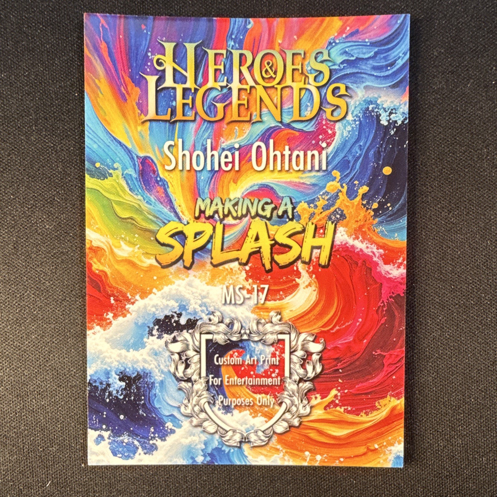Shohei Ohtani Heroes & Legends Making a Splash MS-17 Dodgers 049/10