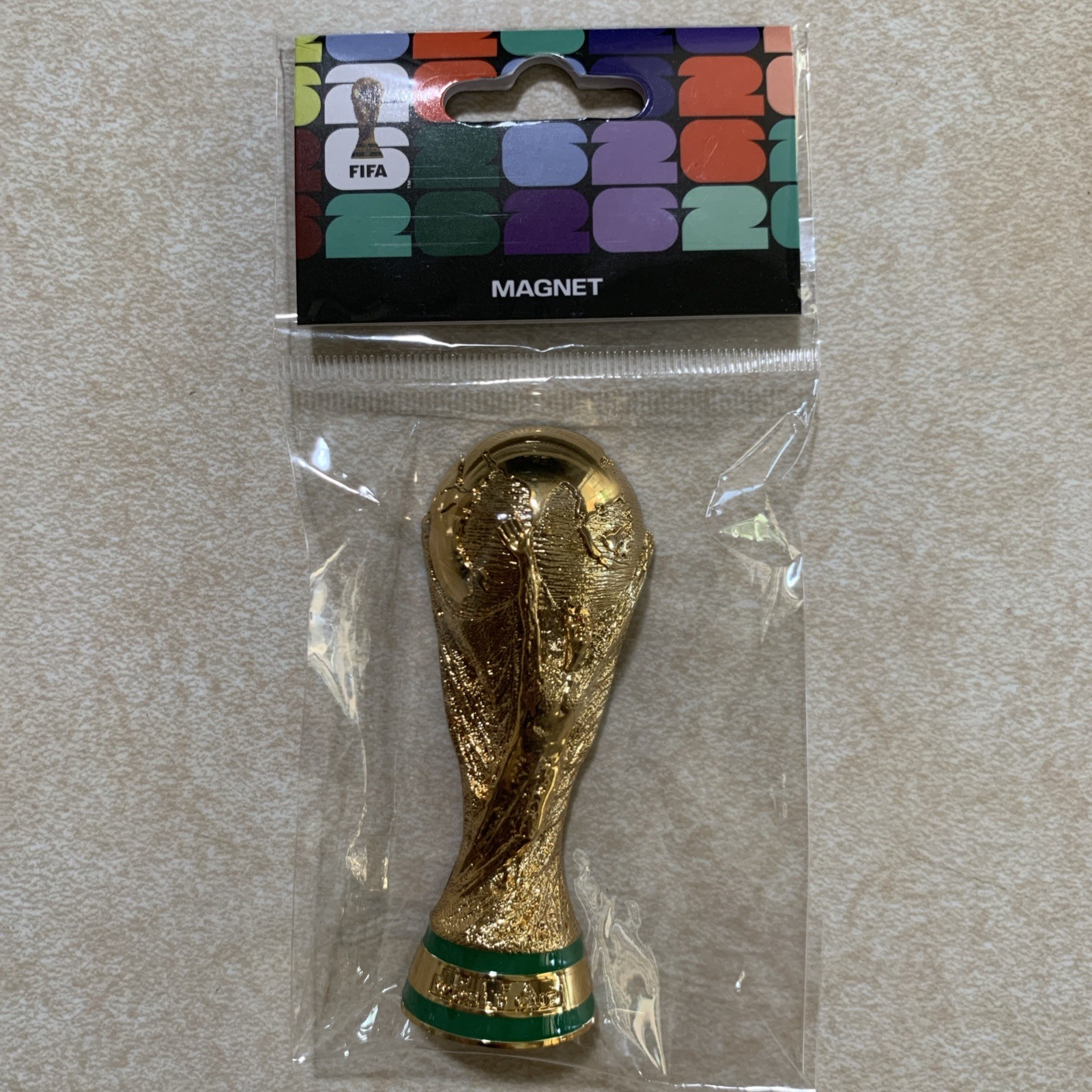 2026 Fifa World Cup Trophy 3.5″ Inch 3D Trophy Frige Magnet, New Sealed