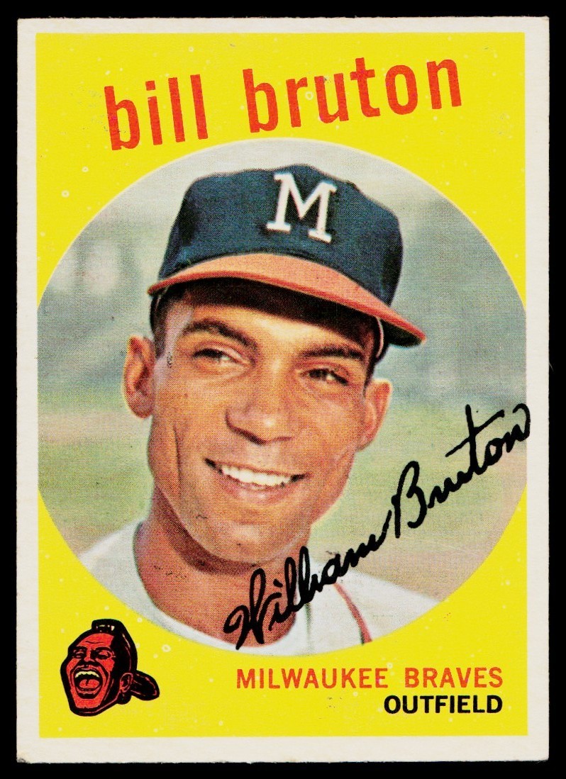 1959 Topps Bill Bruton Milwaukee Braves #165