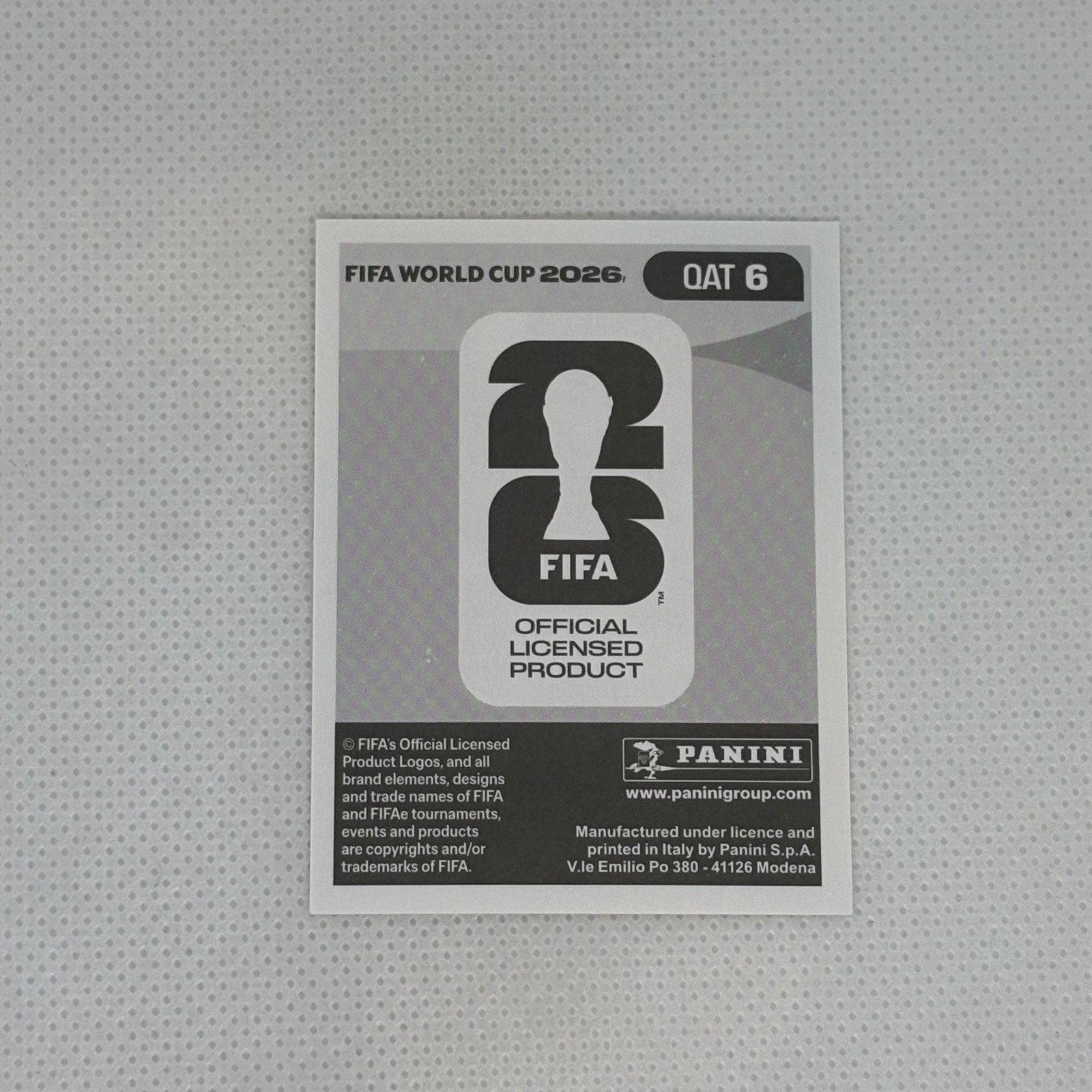 2026 Panini FIFA World Cup | Boualem Khoukhi Qatar QAT 6 | Sticker!