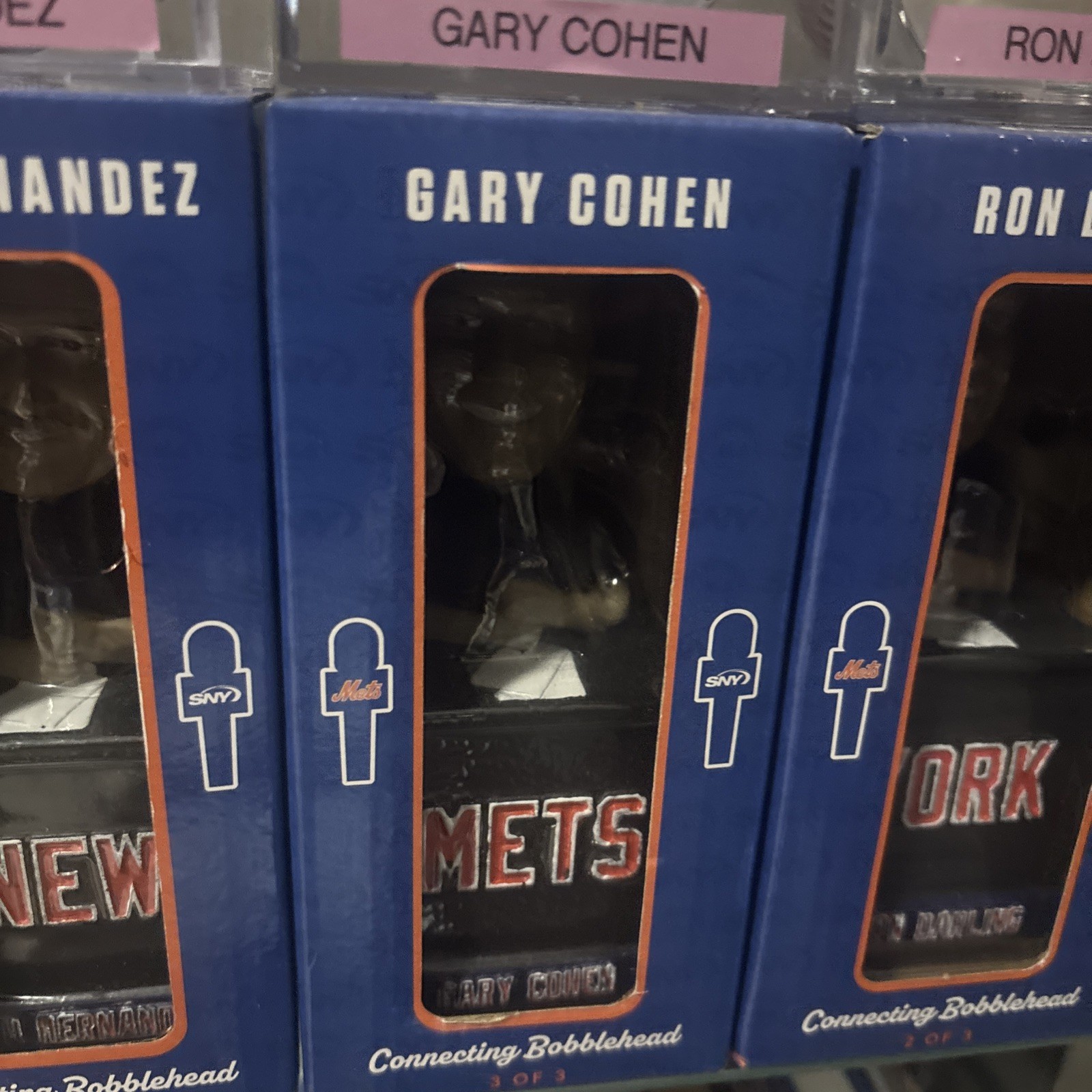 2022 Keith Hernandez Ron Darling Gary Cohen NY Mets 3 Bobblehead GKR SGA Set