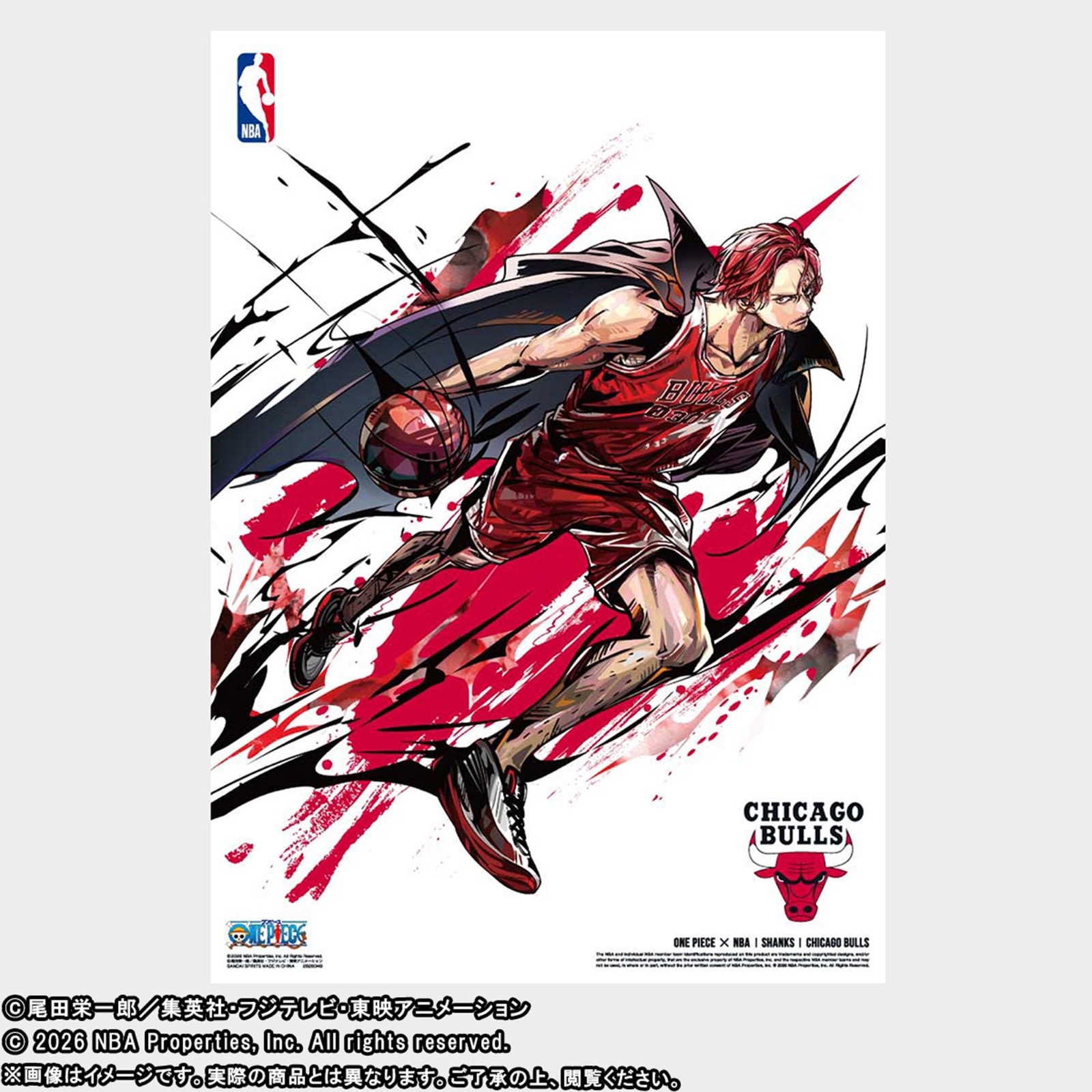 ONE PIECE x NBA Mini Poster Set 10 Sheets Limited Japan Official New