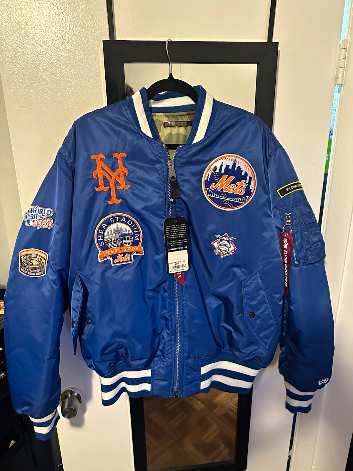 Alpha Industries x New York Mets Reversible Bomber Jacket *NWT* Size XL