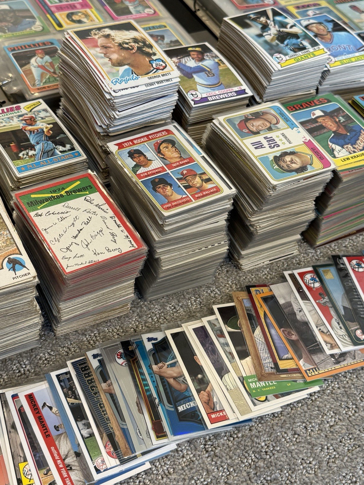 Vintage 1970s Topps Baseball Lot of Mystery Packs Mantle, Mays, Aaron, Yaz, Rose
