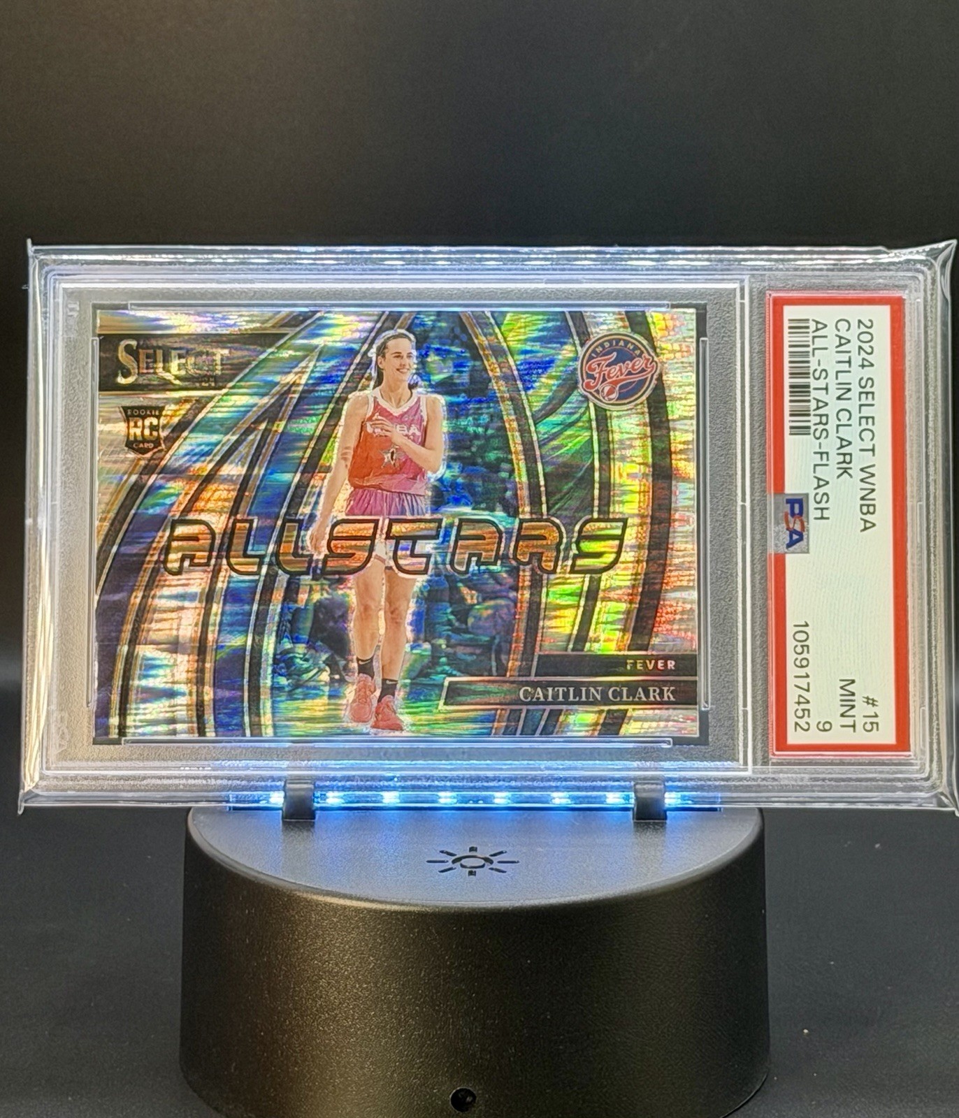 2024 Select WNBA Caitlin Clark All-Stars Flash Prizm RC PSA 9 Indiana Fever ⭐️