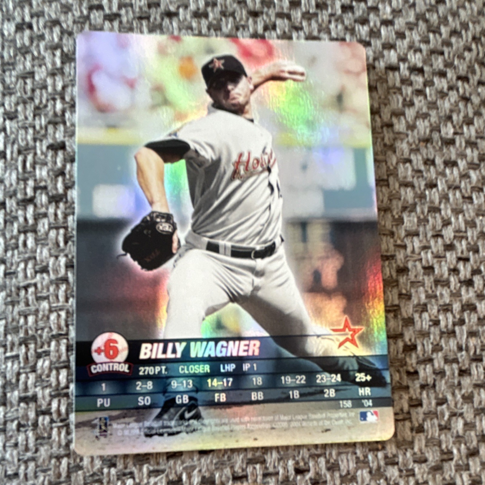 Wizards of the Coast 2004 MLB Showdown Billy Wagner #158 Hologram Astros