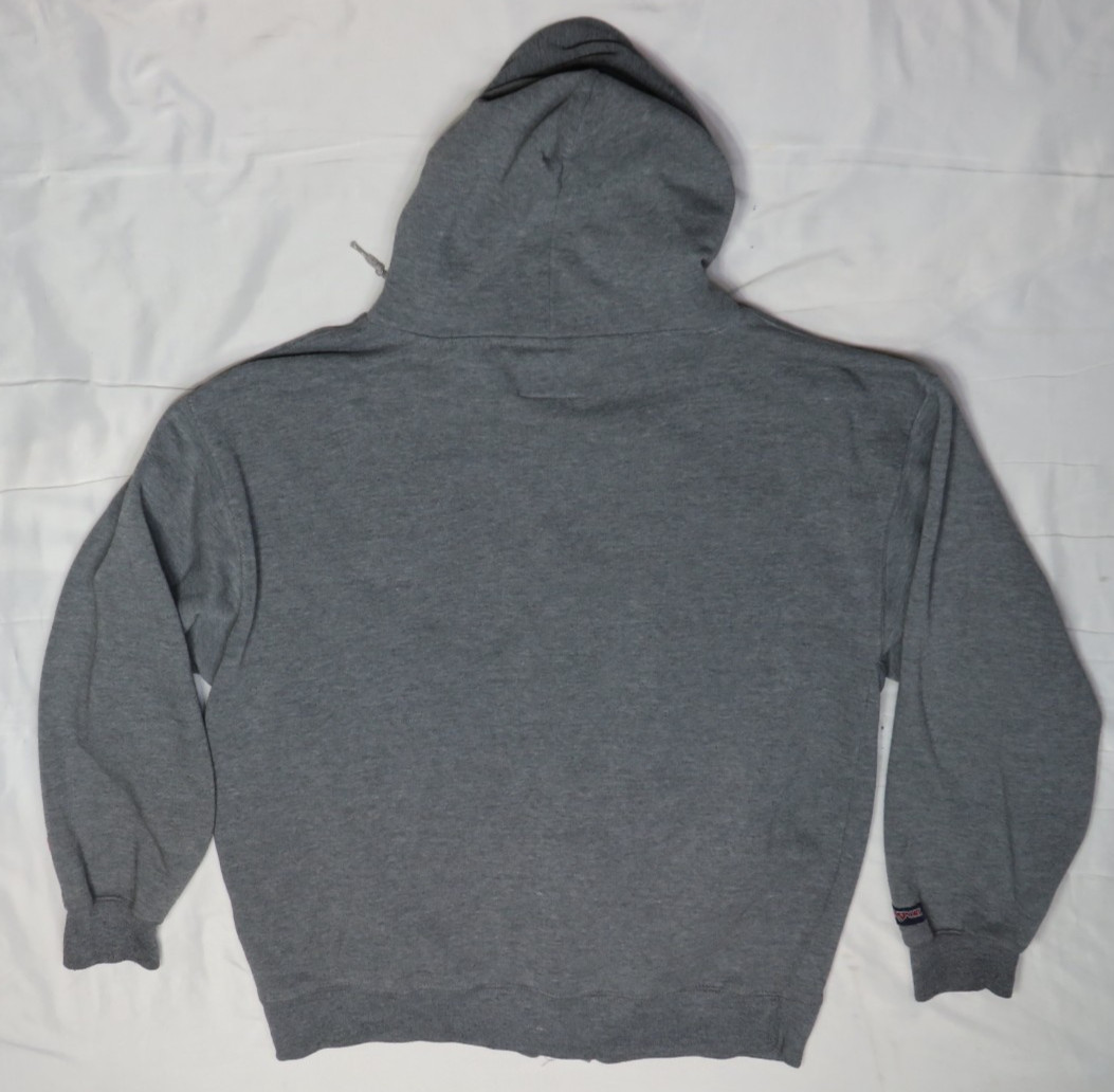 UNITED STATES NAVY USN MENS SHIRT MENS L HEATHER GRAY HOODIE JACKET ZIP JANSPORT