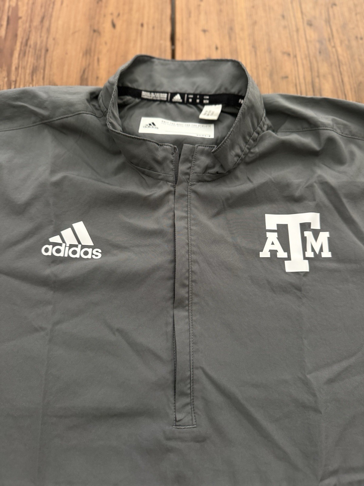 Adidas Texas A&M Aggies Player IssuedQuarter Zip Short Sleeve Pullover AEROREADY