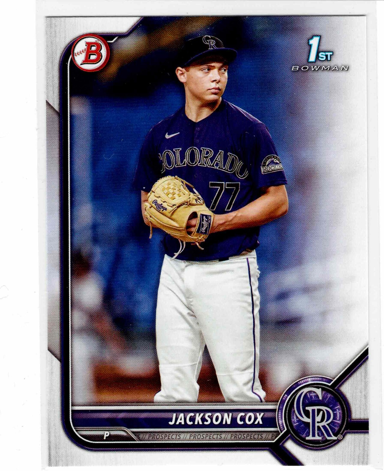 Jackson Cox Colorado Rockies 2022 Bowman Draft 1st Bowman