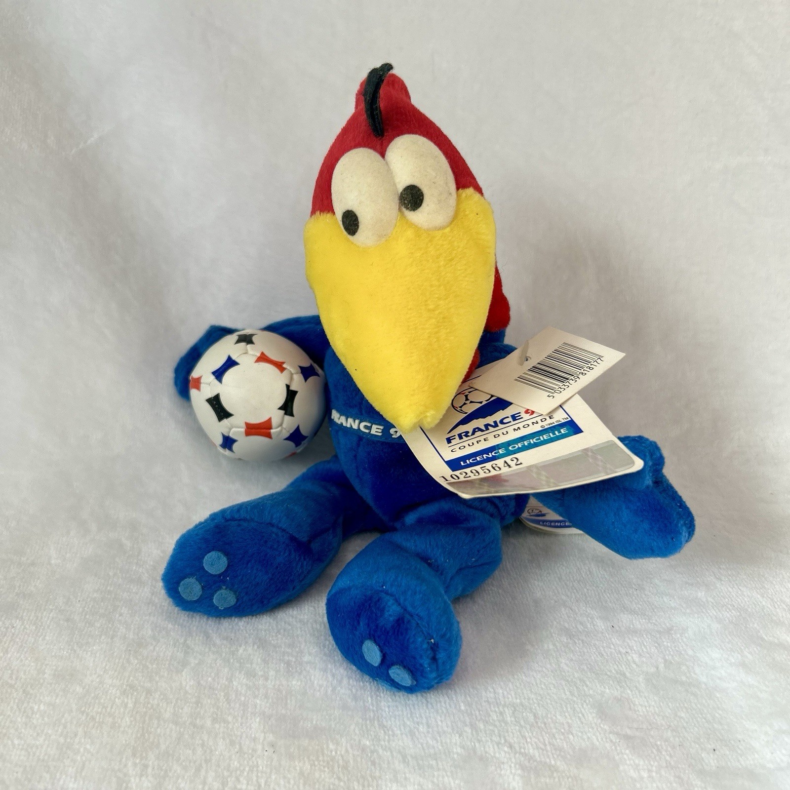 World Cup Mascot Plush Official FIFA Vintage Footix France 98 World Cup Plush