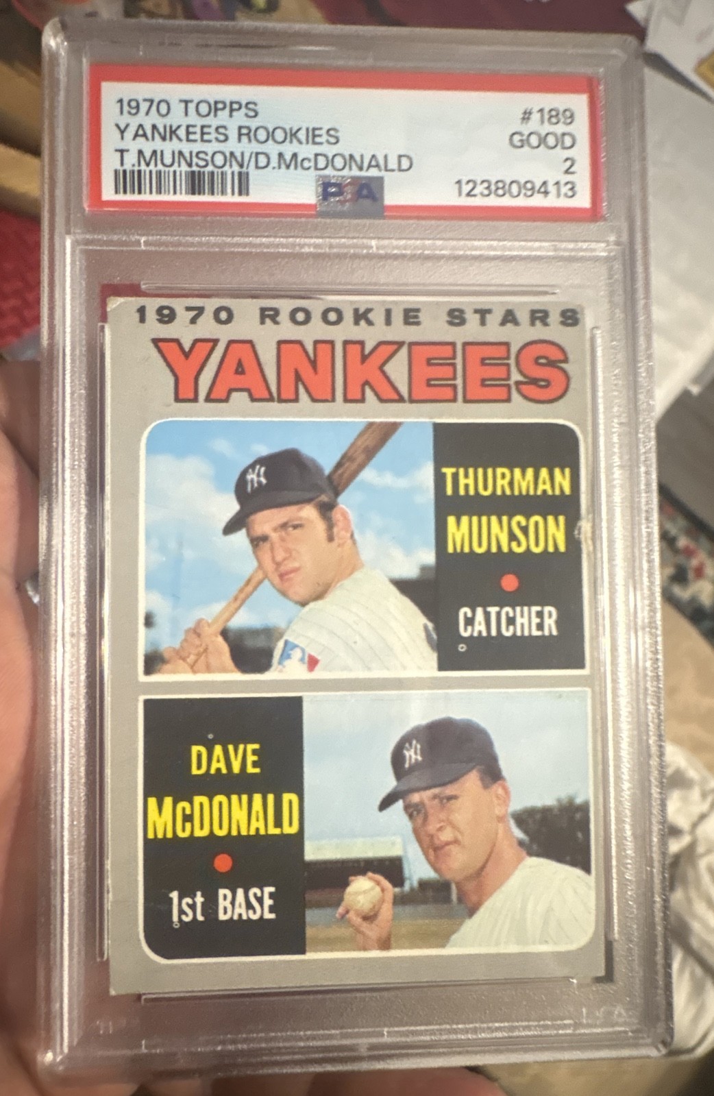1970 Topps – 1970 Rookie Stars Thurman Munson, Dave McDonald #189 (RC)