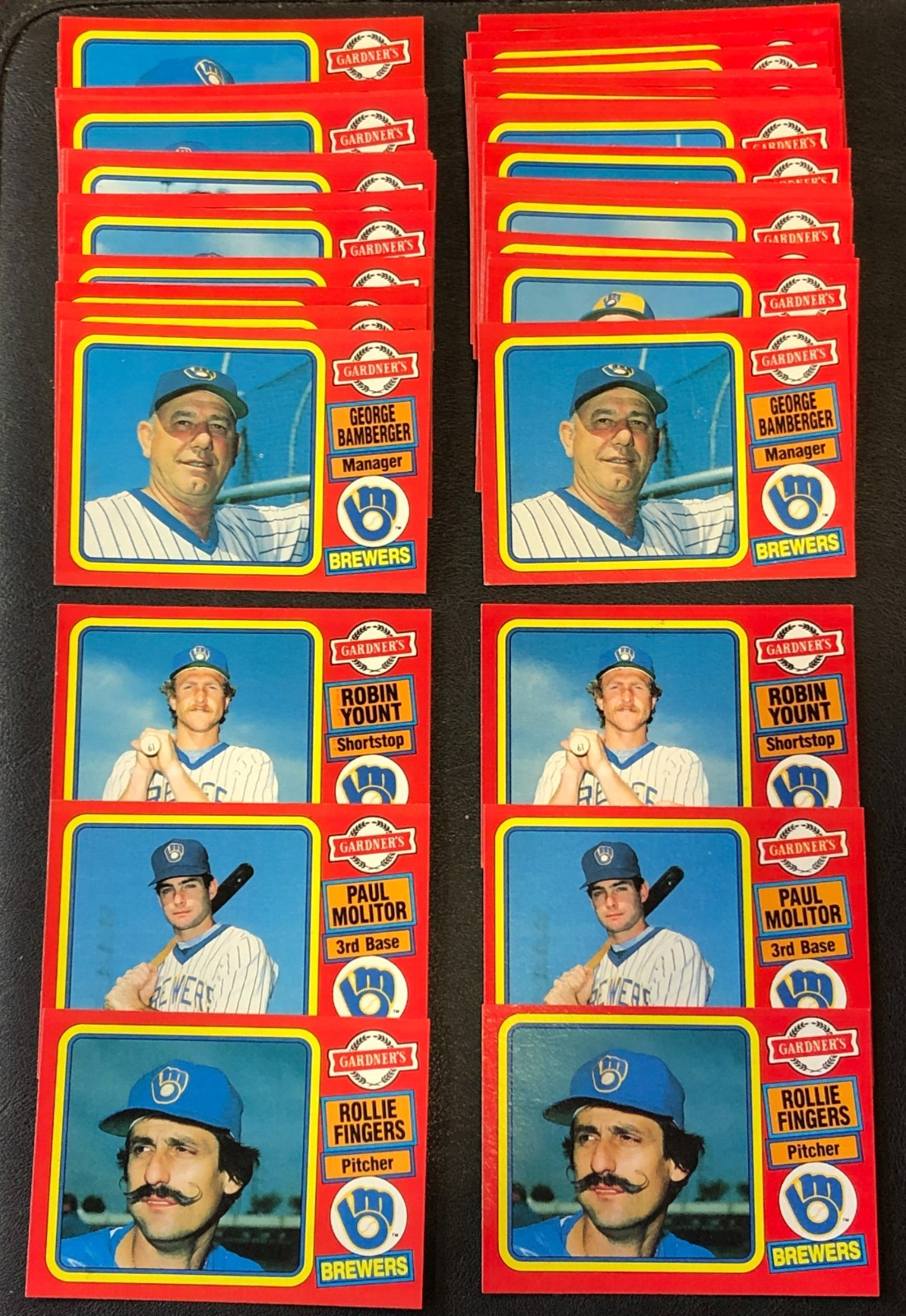 (2)x 1985 Milwaukee Brewers Gardner’s Bakery Topps Baseball Card Sets #1-22