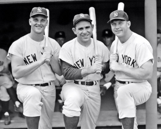 Mantle Maris Berra Photo 8X10 – New York Yankees Bronx