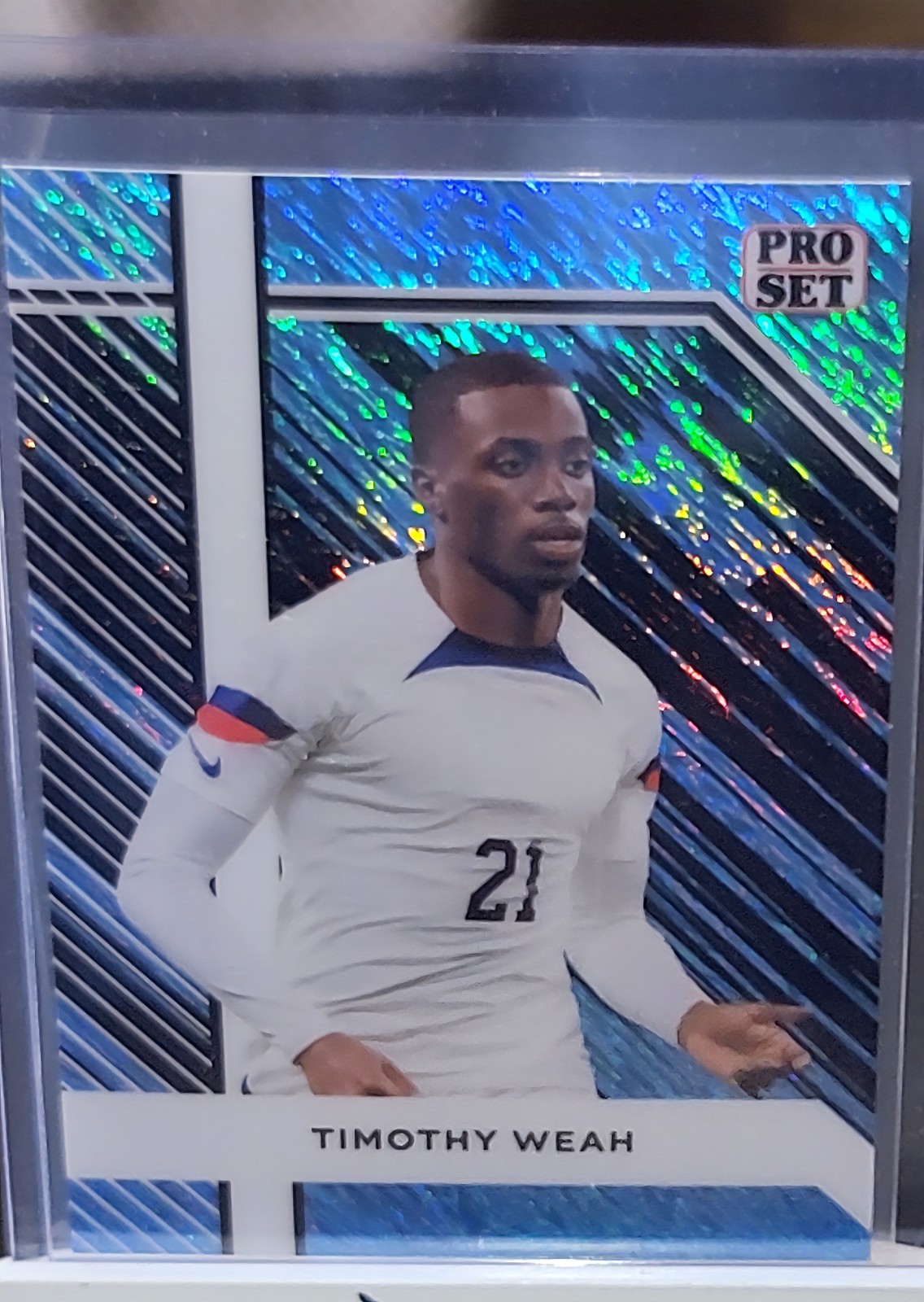 2024 Leaf ProSet Blue Shimmer 1/1 TIMOTHY WEAH US SOCCER