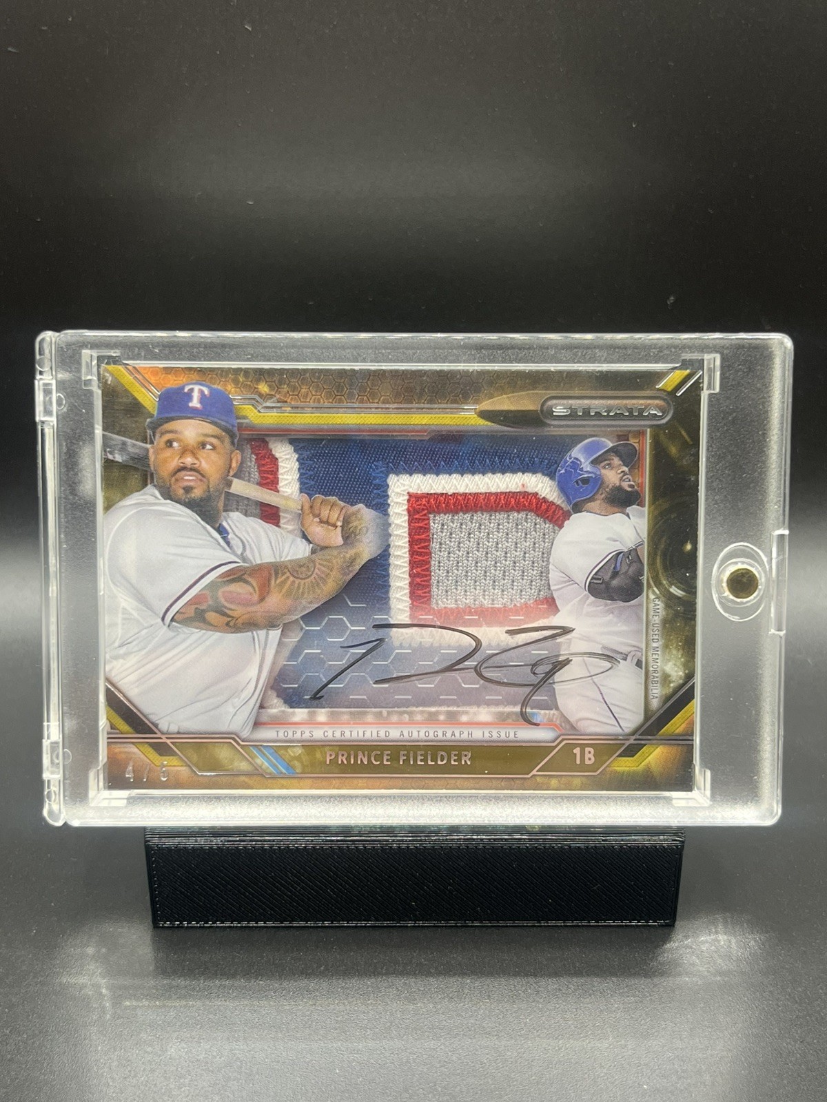 2015 Topps Strata Signature Patch Card Prince Fielder 4/5!
