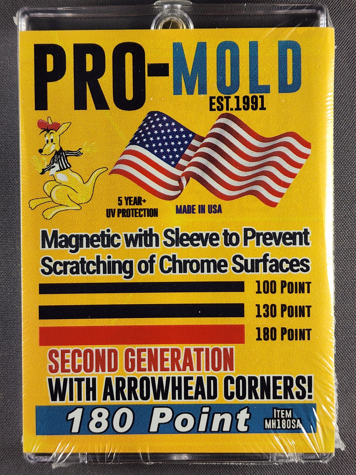 1x Pro Mold MH180SA 2nd Gen w/ Sleeve 180pt Magnetic Card Holder One Touch