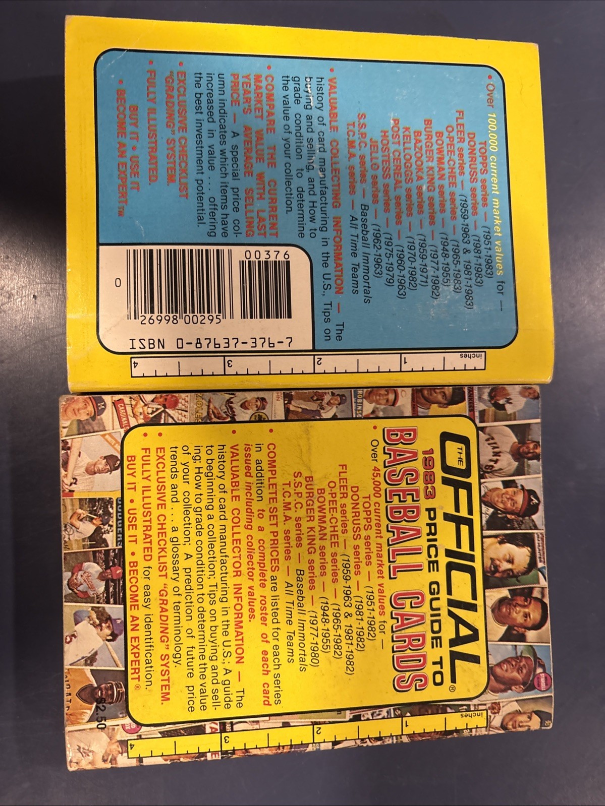 Official Price Guide to Baseball Cards 1983 and 1984 Lot of 2 Books