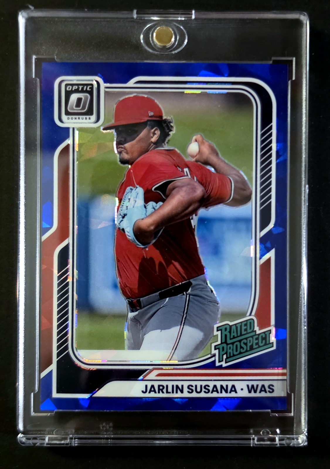 2026 Donruss Optic Jarlin Susana Rated Prospect Blue Mojo Prizm #144 Serial…
