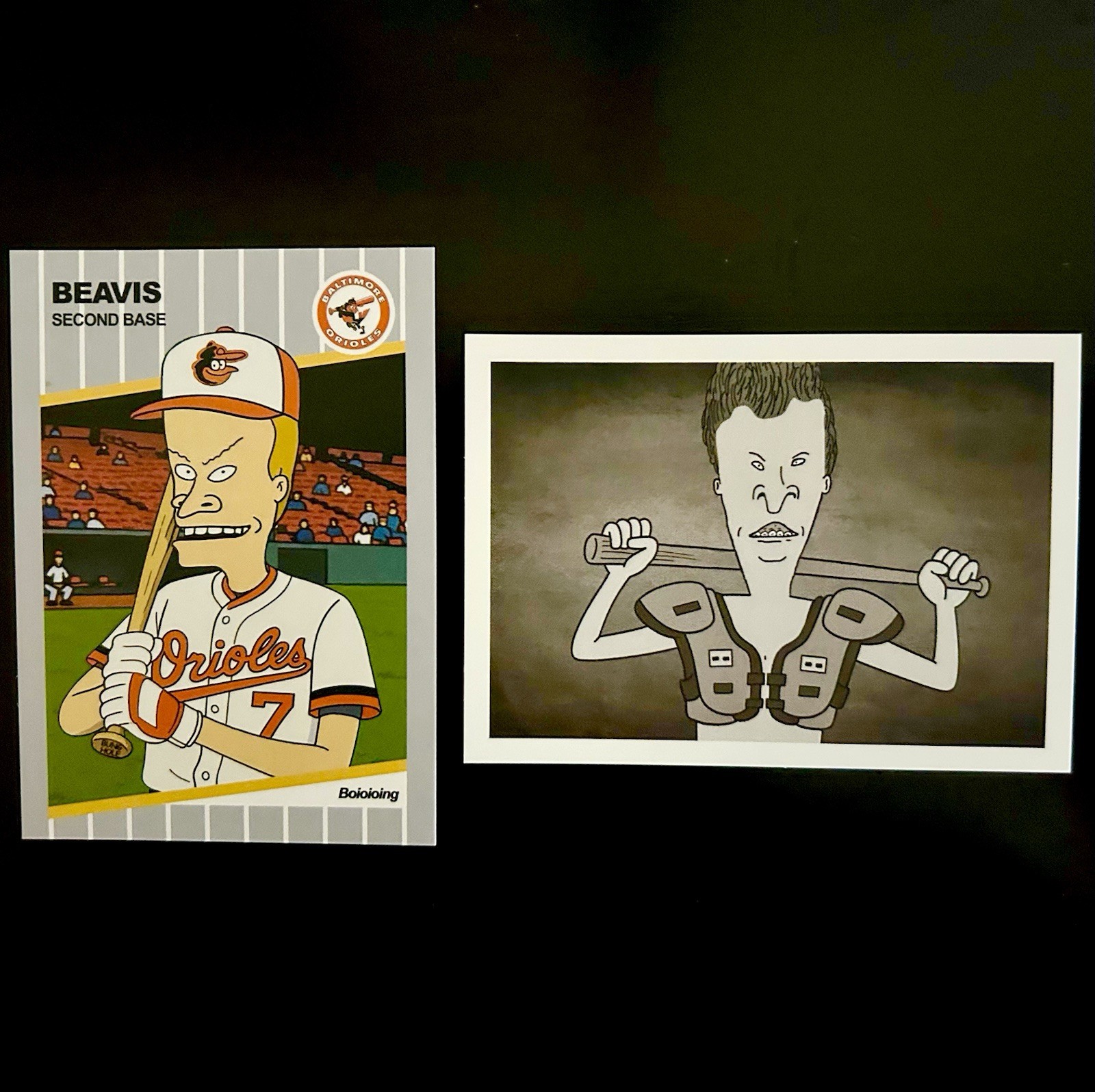 Lot Of 2 Beavis Butthead Custom Baseball Cards ACEO Mint