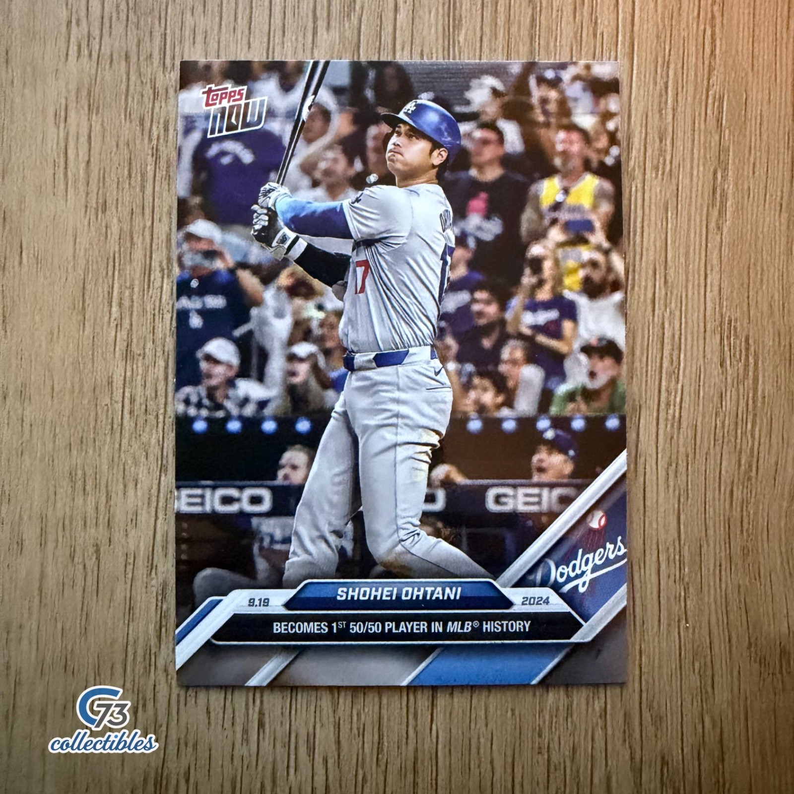 2024 TOPPS NOW 722 SHOHEI OHTANI 1st 50/50 PLAYER MLB HISTORY DODGERS MVP WORLD