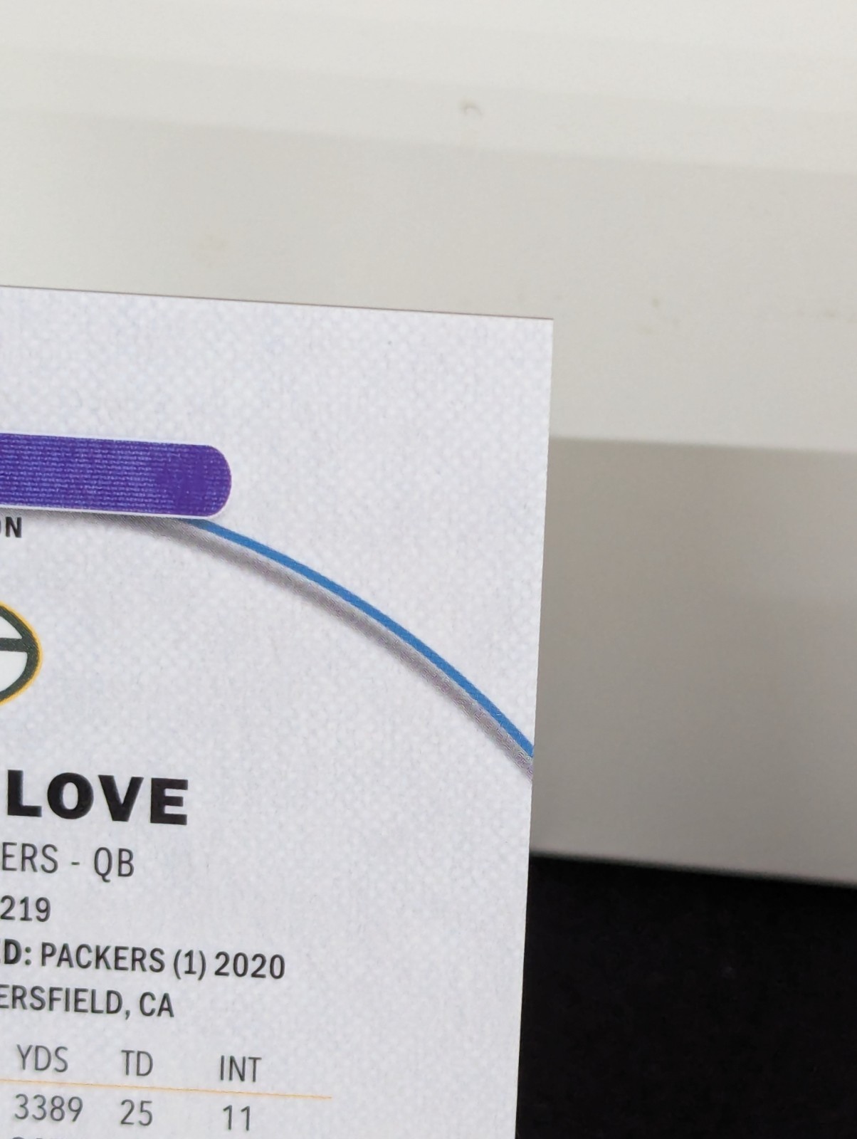 Jordan Love 2025 Topps Finest #132Gold Geometric Protective Cover #01/25 Packers
